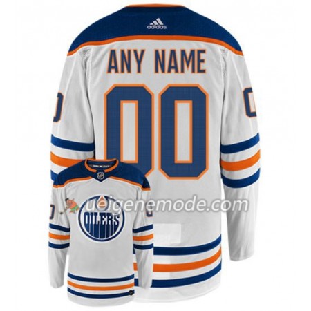 Herren Eishockey Edmonton Oilers Trikot Custom Adidas Weiß Authentic